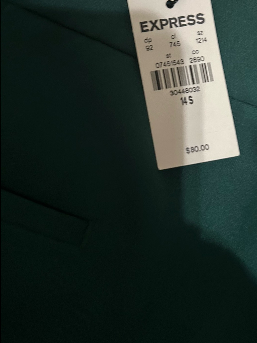 Express Teal Tailored Trousers - Picture 4 of 4